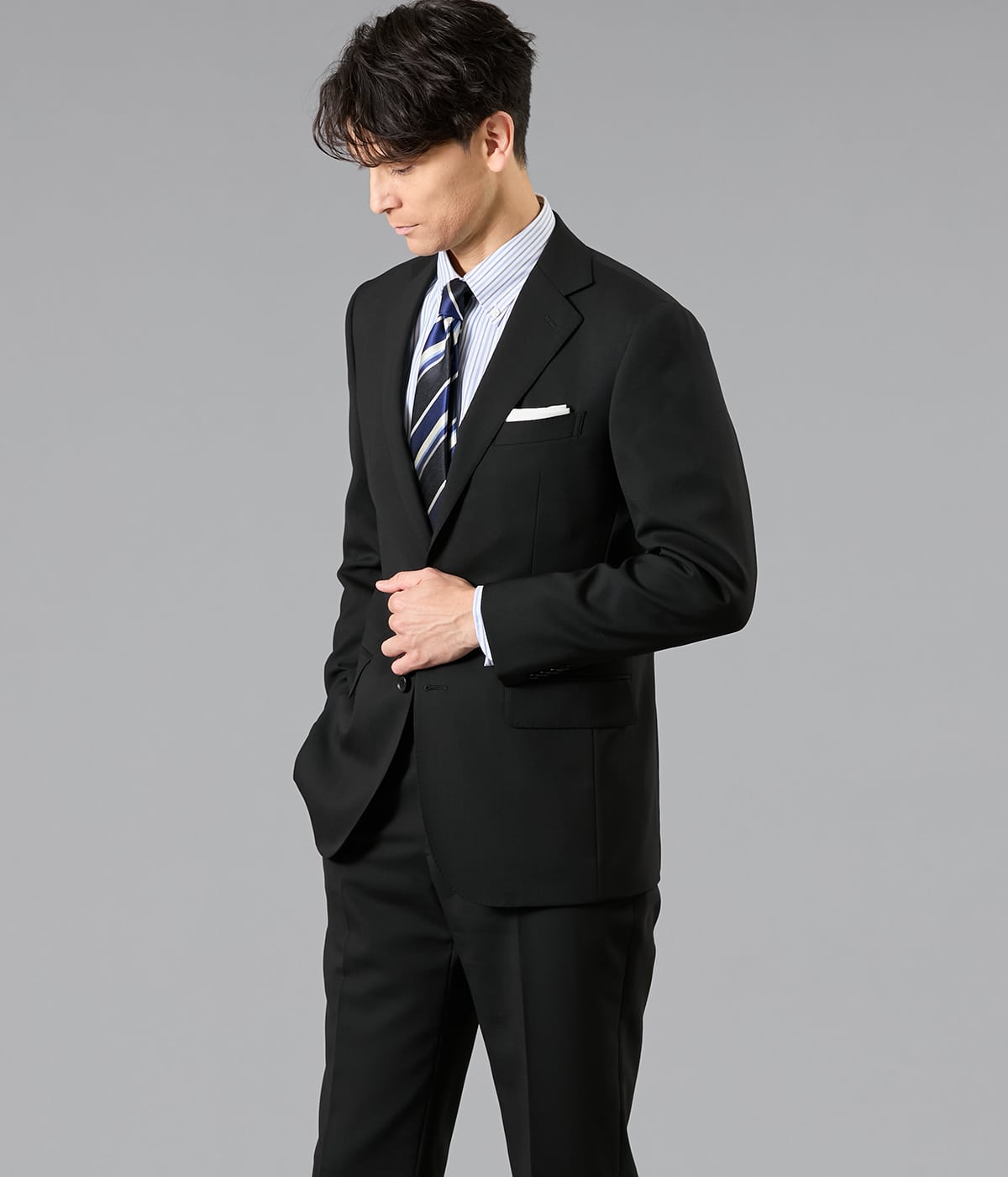 【撥水】10month ソリッドブラック ジャケット(セットアップ対応)