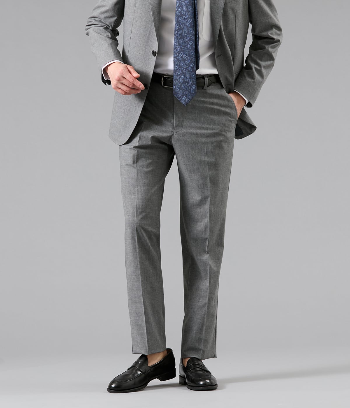 【ウォッシャブル・防シワ・ストレッチ】FLEX COMFORT 千鳥 ジャージー スラックス(セットアップ対応)