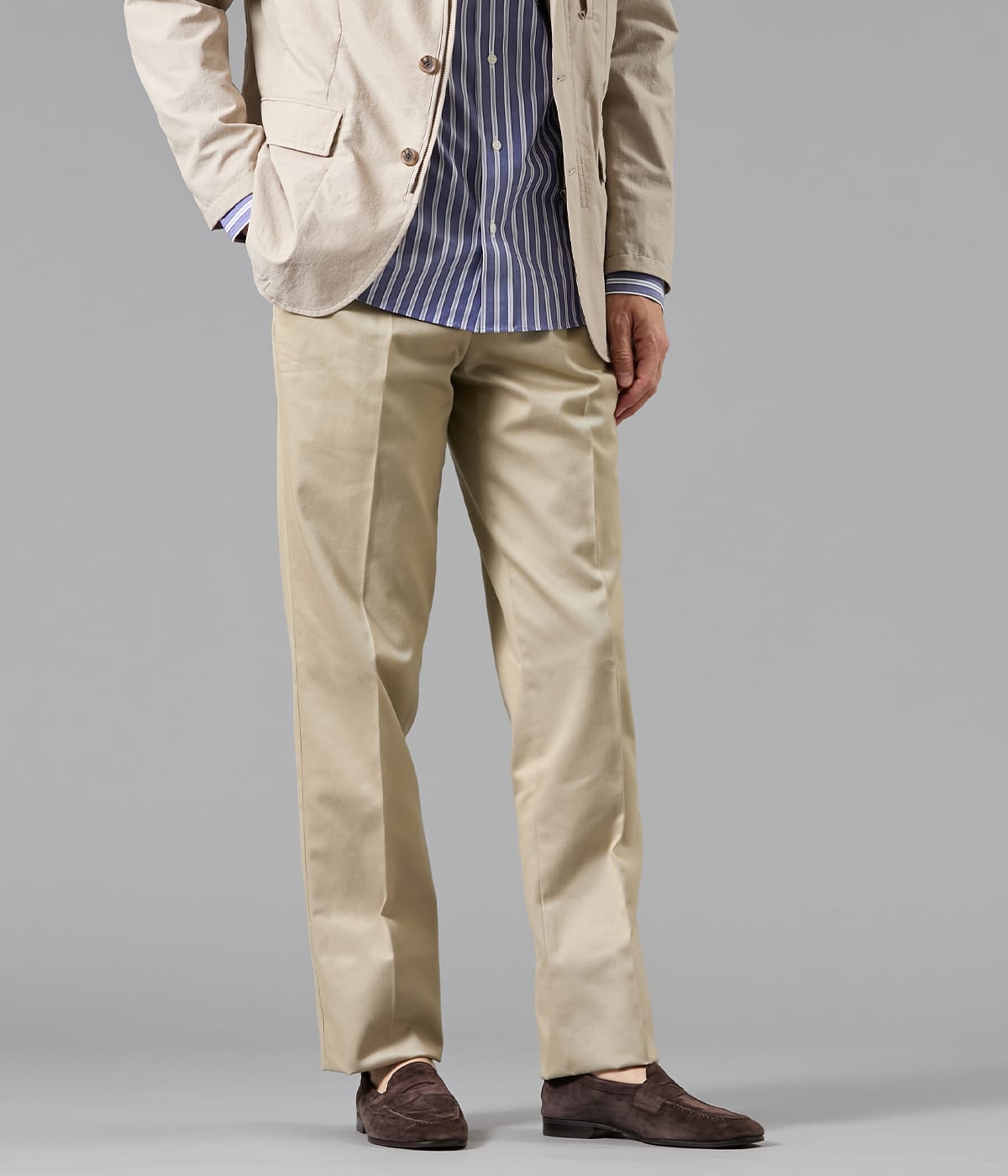 コットンチノ ワンタックパンツ