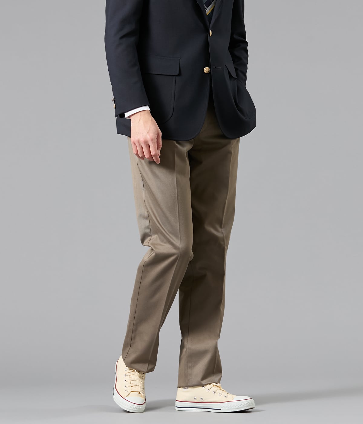 コットンチノ ワンタックパンツ