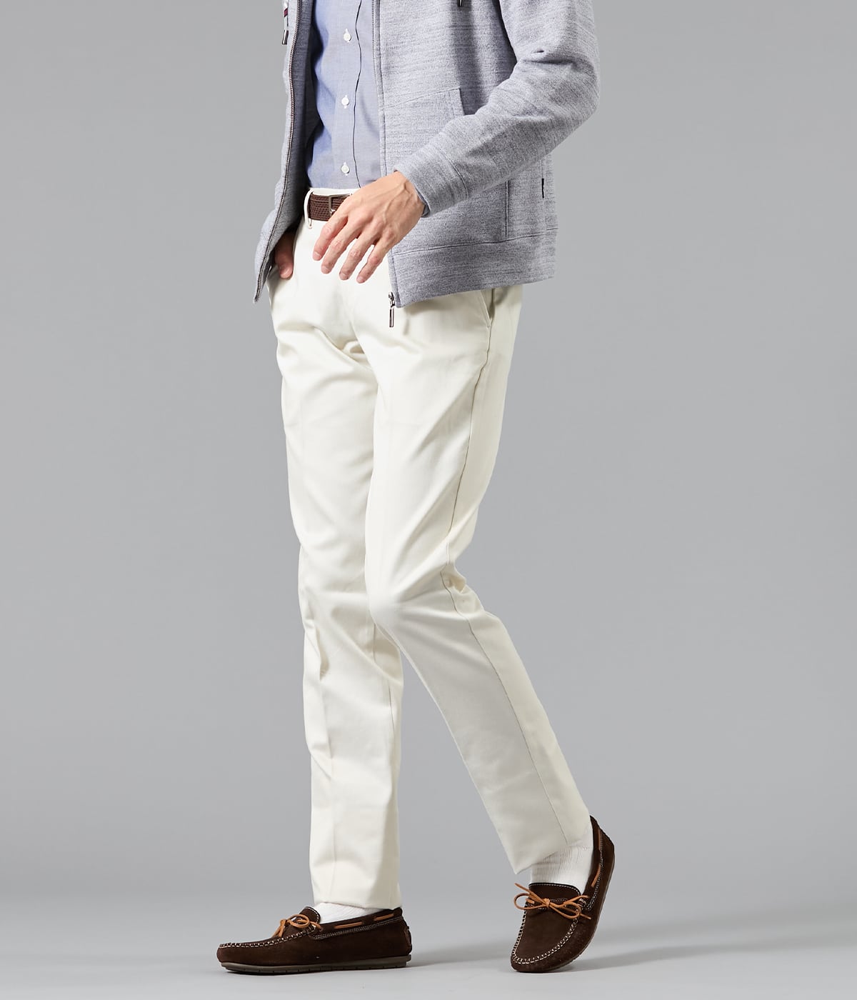 コットンチノ ノータックスリムパンツ