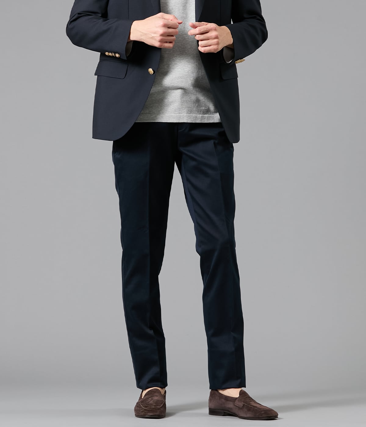 コットンチノ ノータックスリムパンツ