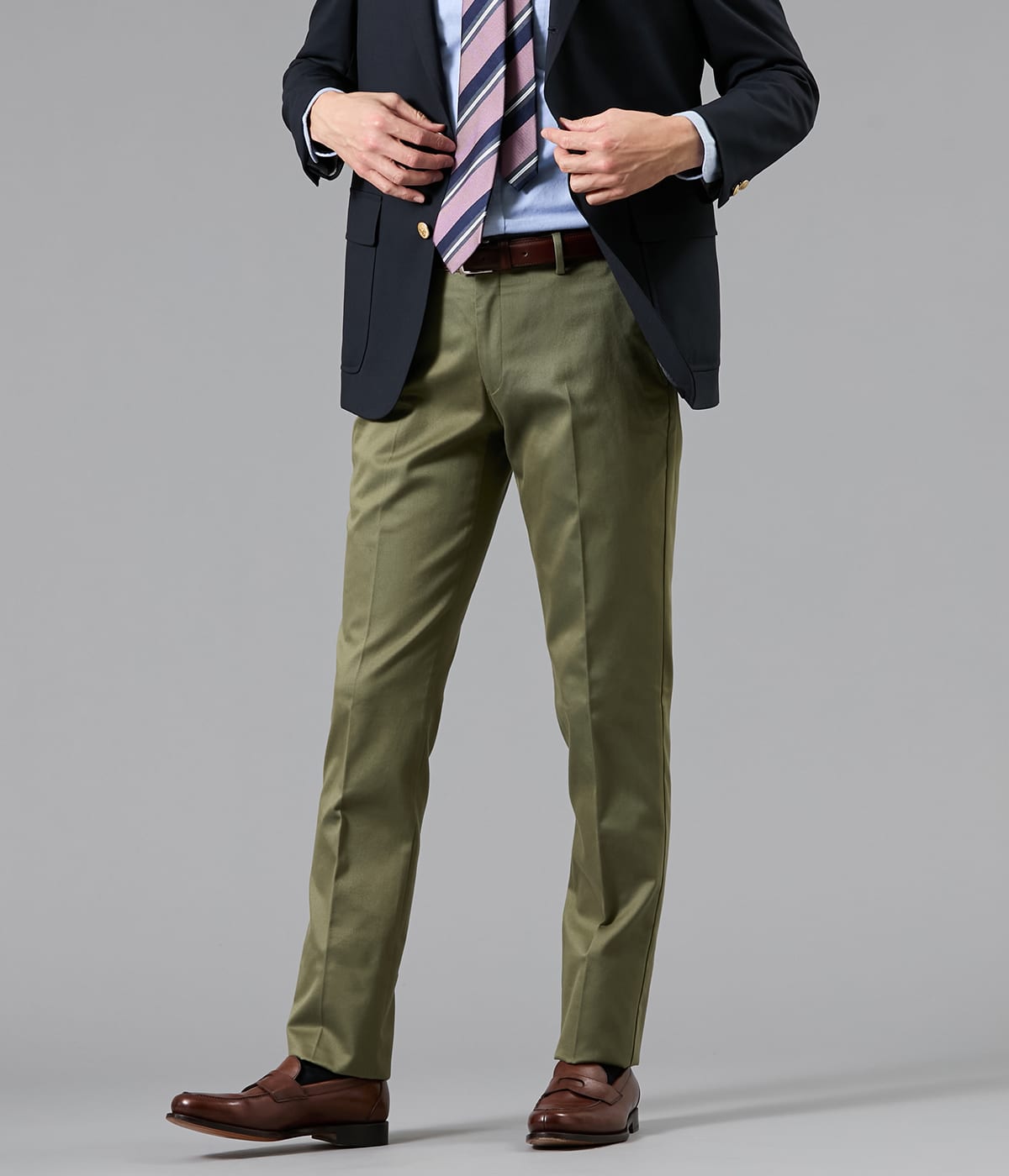 コットンチノ ノータックスリムパンツ