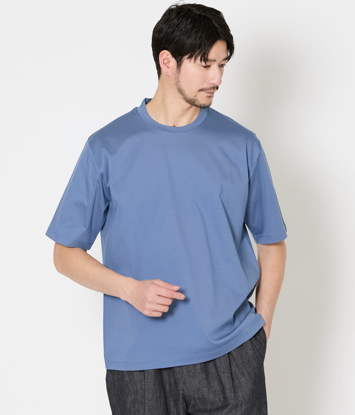 NY CARE FREE カラー 半袖ドレスTシャツ