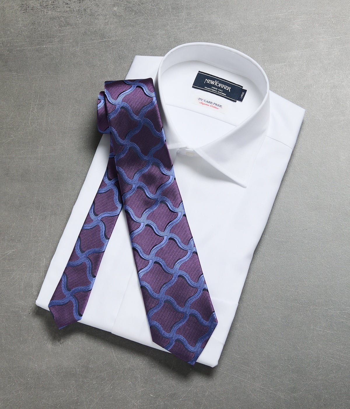 the wardrobe. newyorkerのMantero ヘリンボーンモチーフチェック ネクタイ