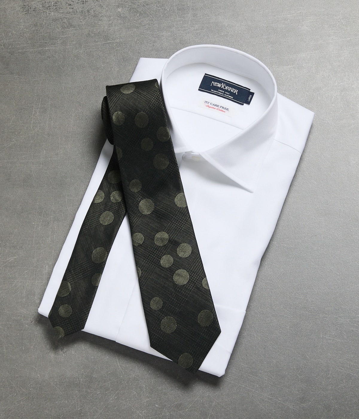 Fossati ドットグレンチェック ネクタイ