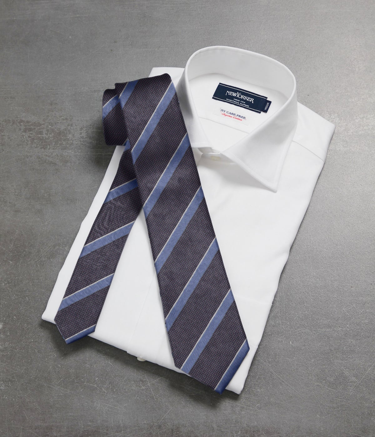 ピンチェック×ストライプ ネクタイ