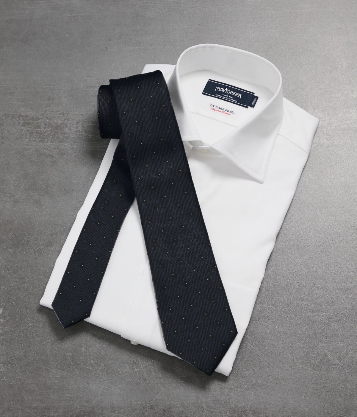 インディゴカラー ドット ネクタイ