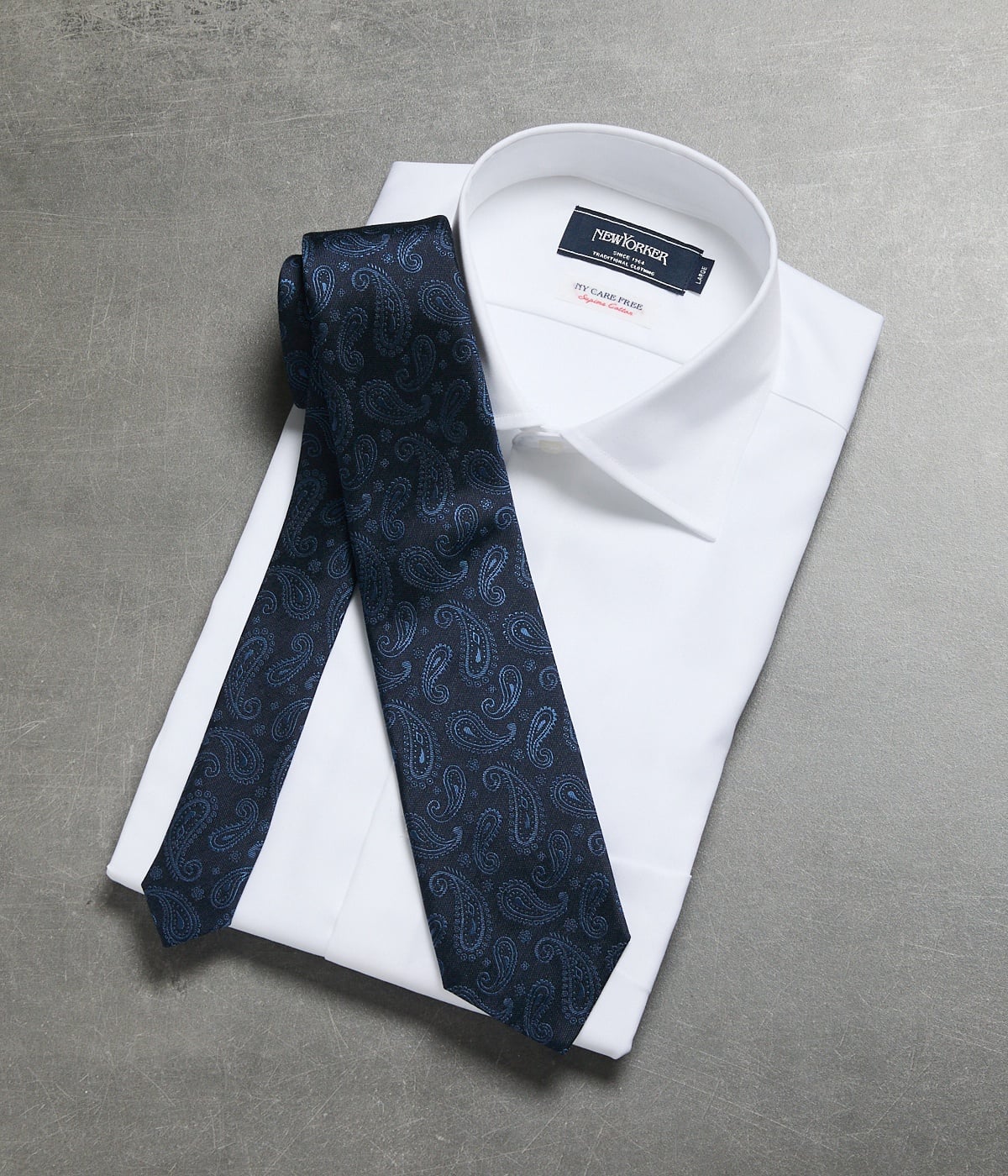 インディゴカラー ペイズリー ネクタイ