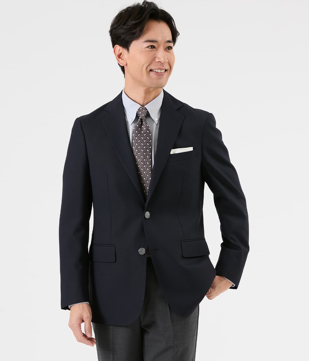 【防シワ・ストレッチ】TRAVEL COMFORT ハイツイストホップサック ブレザー