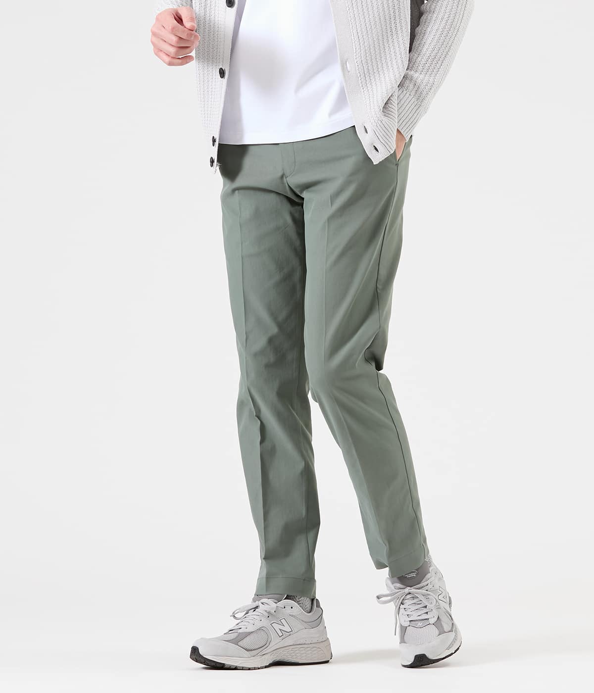 【ストレッチ・ウォッシャブル・吸水速乾・UVカット】ツイル ストレッチパンツ