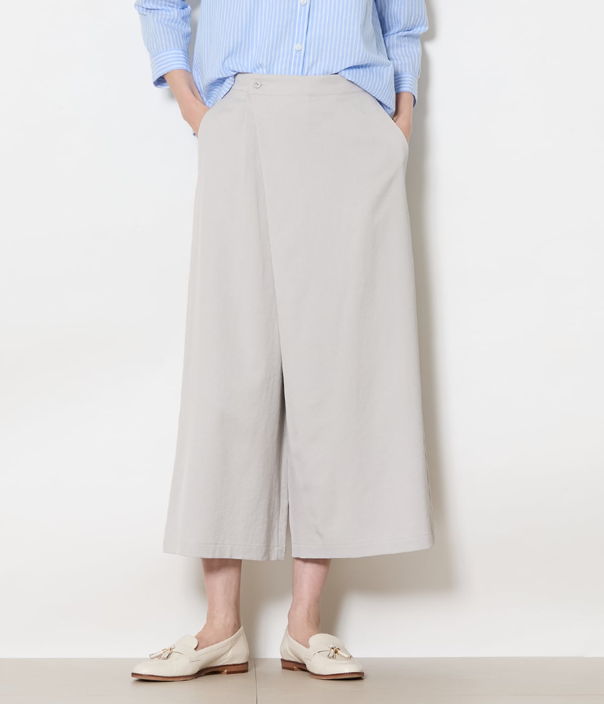 【接触冷感・UVカット】トリアセオックス ガウチョパンツ