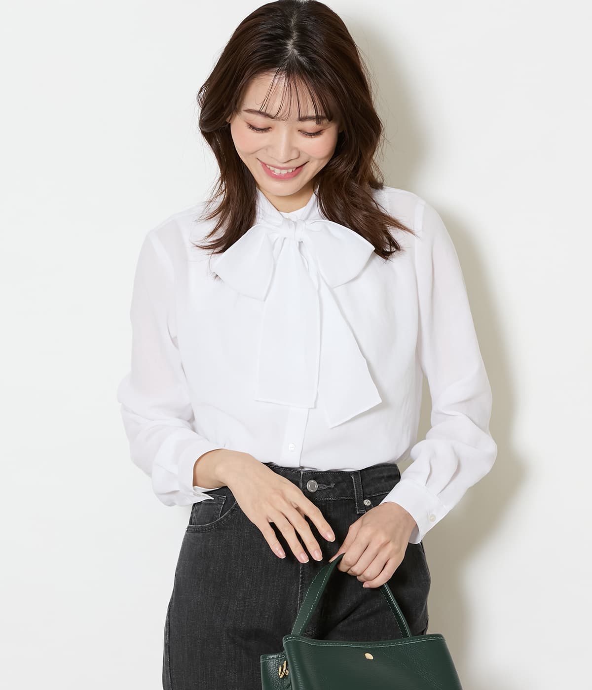 フェアリービエラ スタンドタック2WAYボウタイブラウス