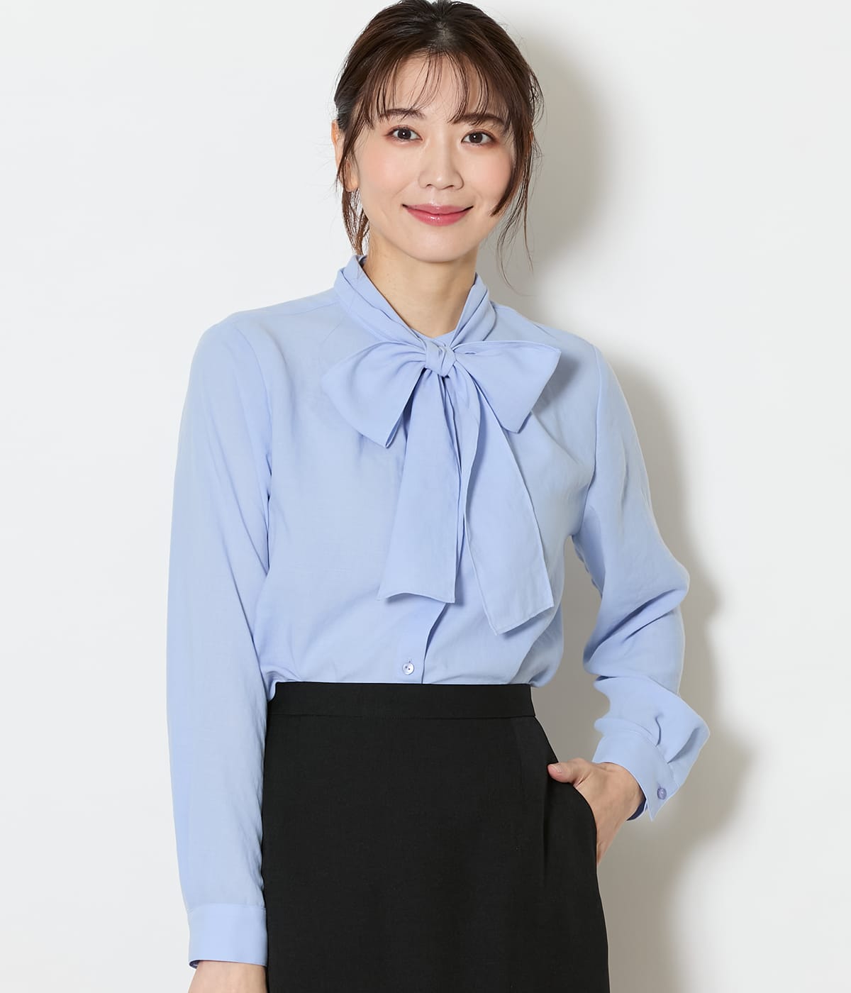 フェアリービエラ スタンドタック2WAYボウタイブラウス