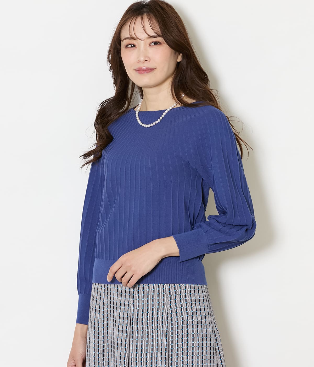 TCホールガーメント(R)  求心ストライプニットプルオーバー