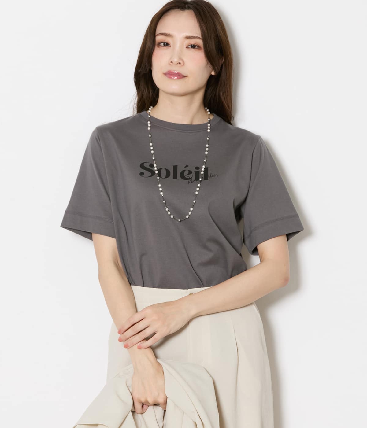 コットン100% ロゴプリントTシャツ