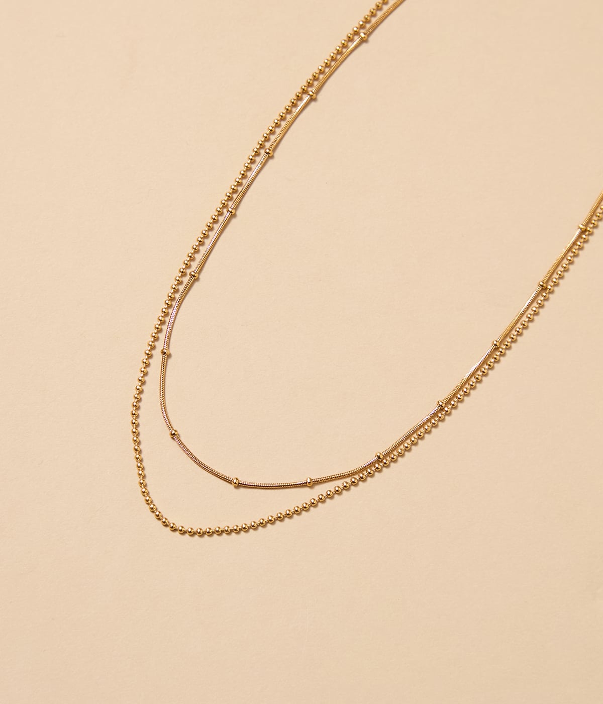 2連チェーンネックレス