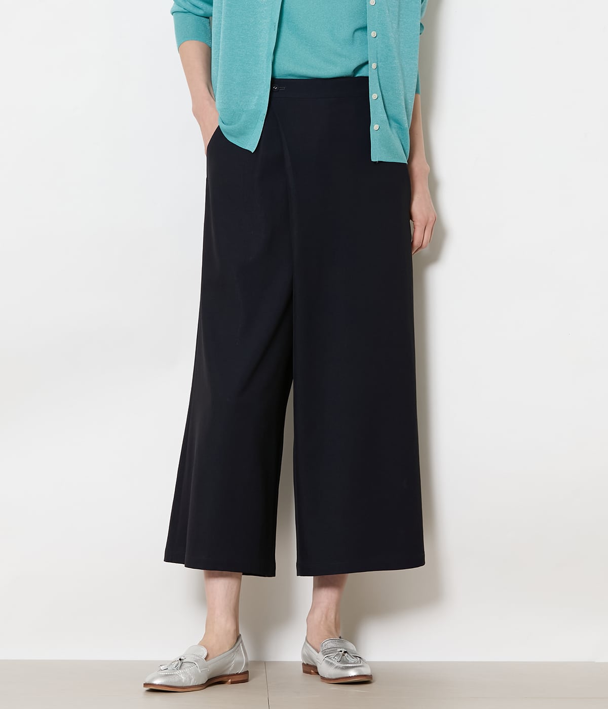 【L】【接触冷感・UVカット】トリアセオックス ガウチョパンツ