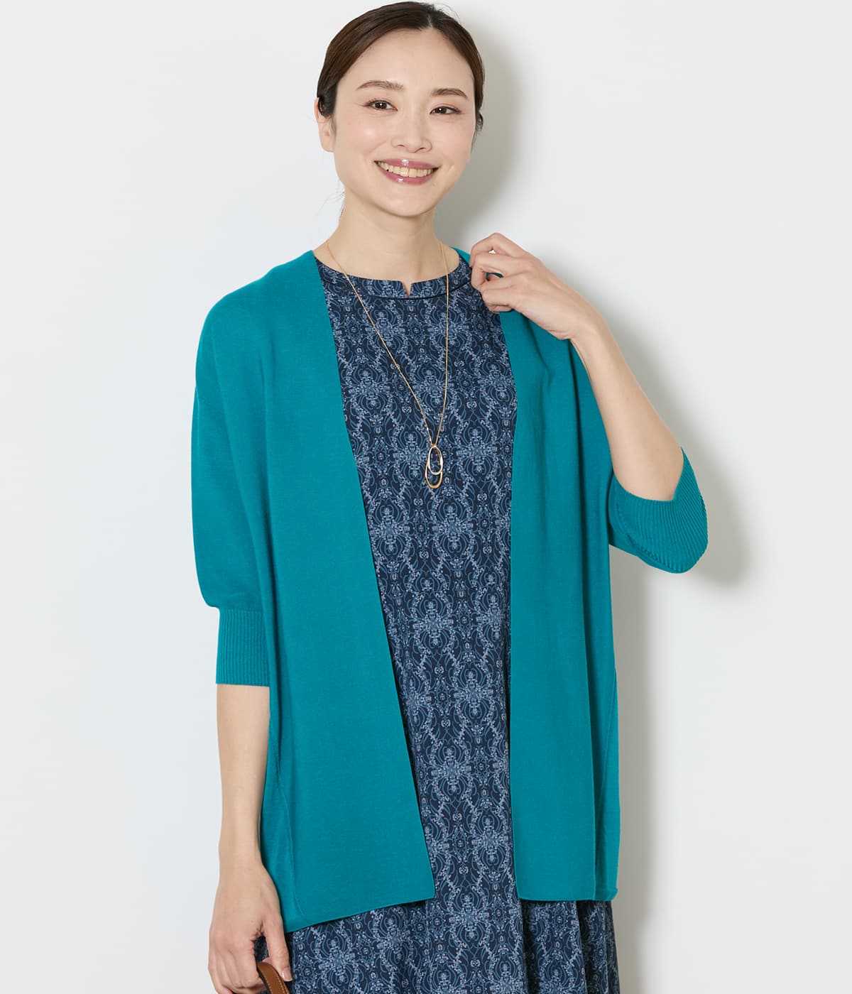 【L】【手洗い可能】ホールガーメント(R) 着流しニットカーディガン