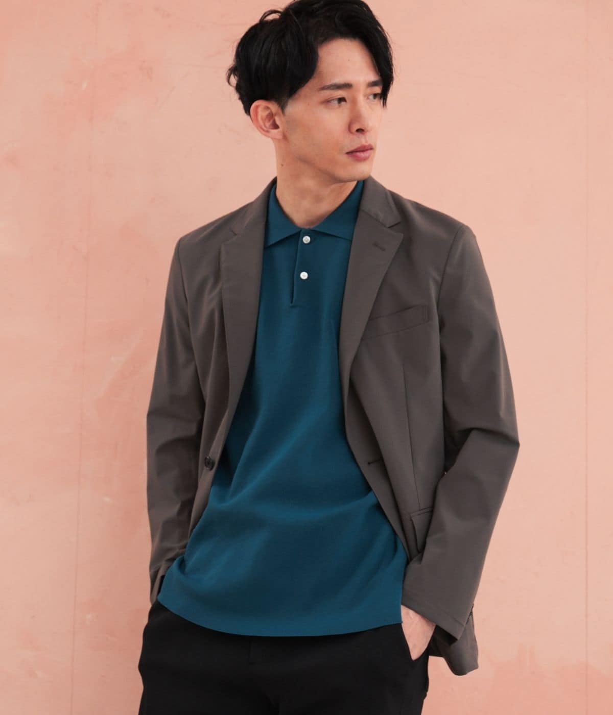 【撥水・接触冷感・洗える・ストレッチ・セットアップ可】ストレッチジャケット