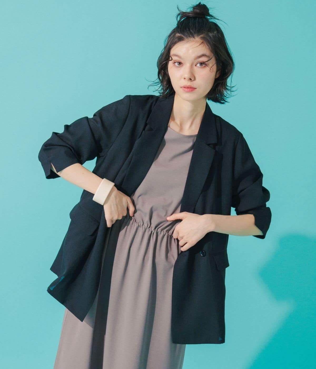 【日除け・オンオフ・シアー素材】ライトシアージャケット