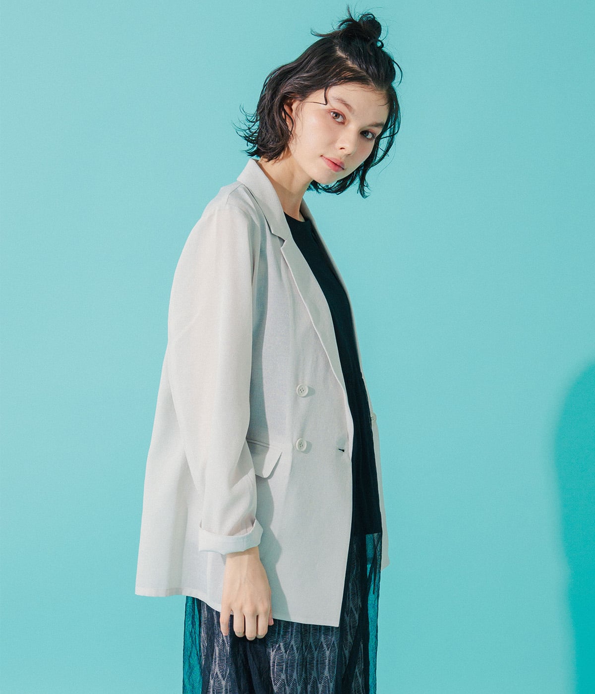 【日除け・オンオフ・シアー素材】ライトシアージャケット