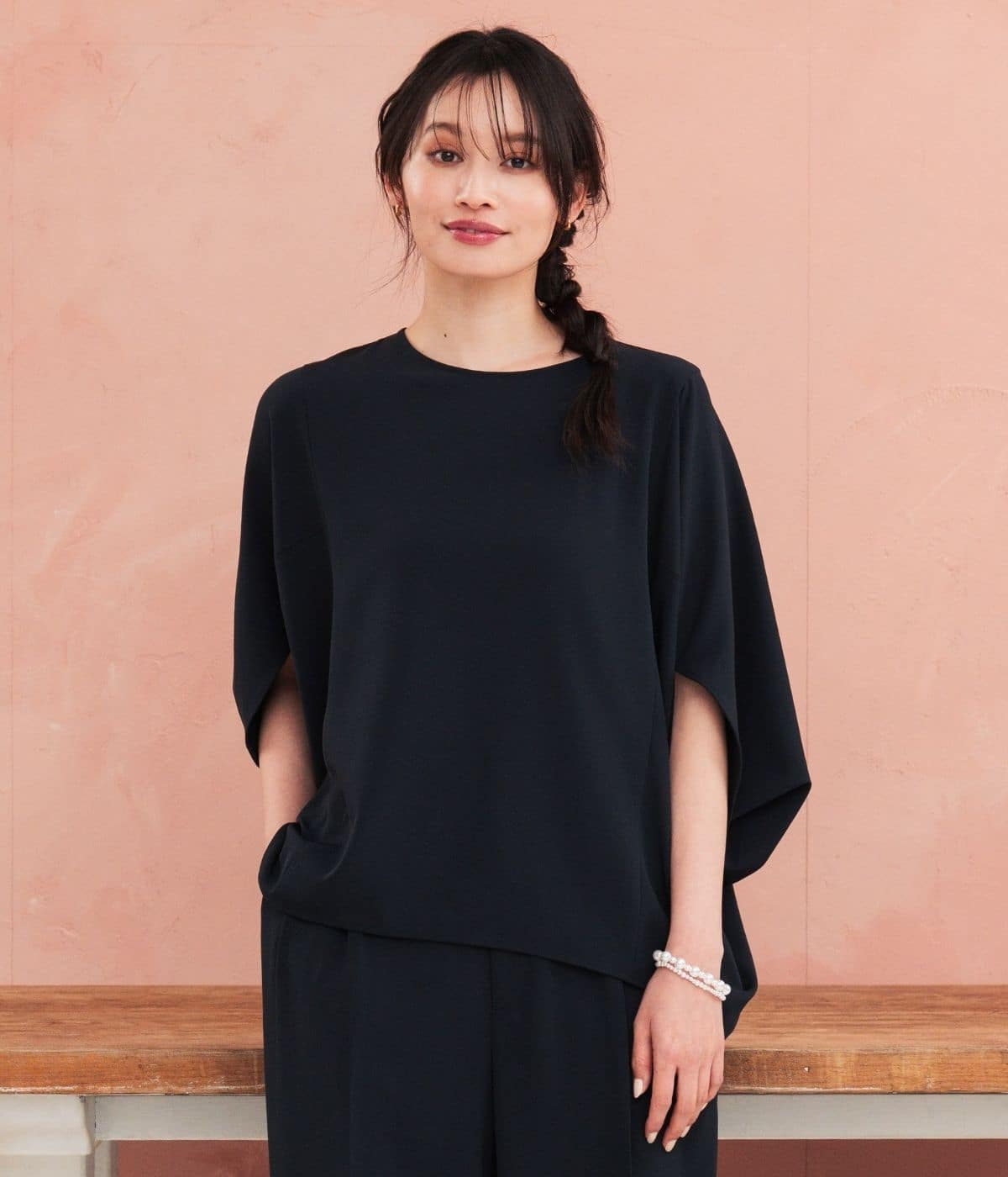 【防シワ・セレモニー・セットアップ可】ヤッコスリーブブラウス