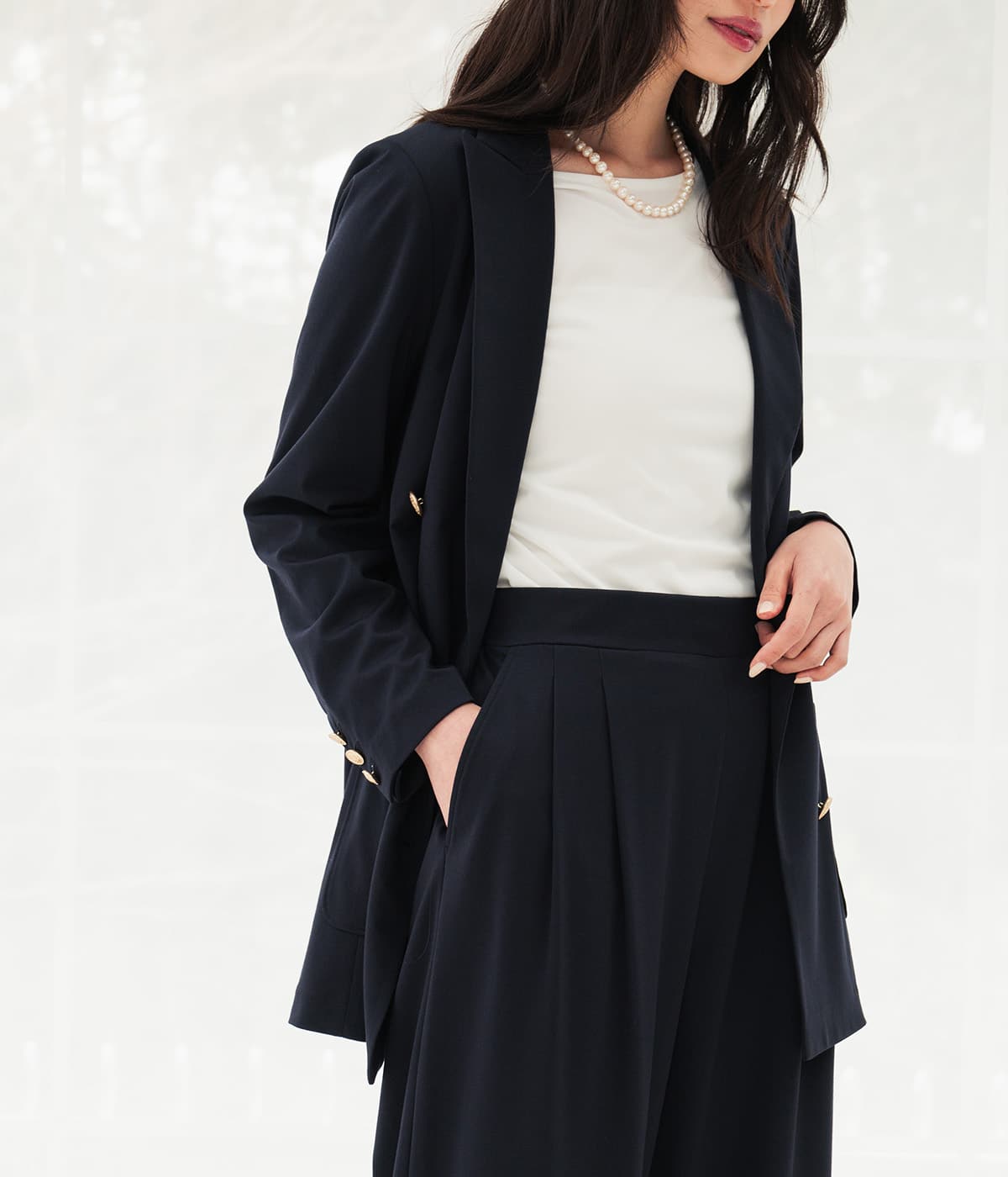 【着回し・オンオフ】クルーネックプルオーバー