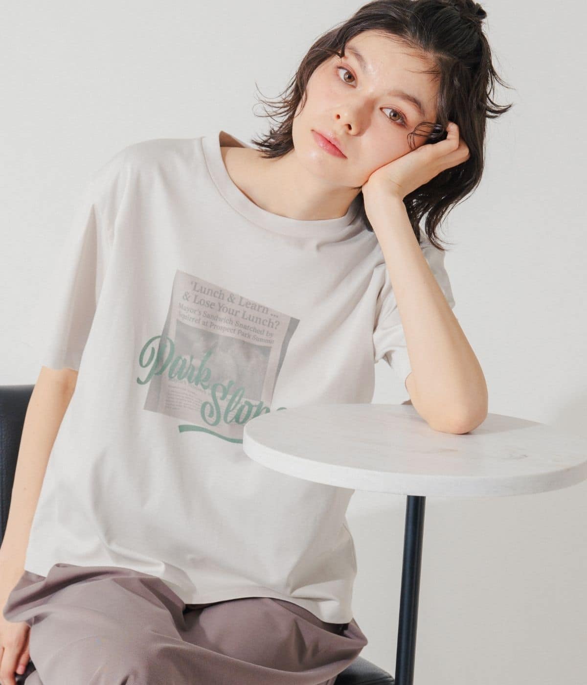 【滑らかな肌触り・着回し】NEWS PAPER グラフィックTシャツ