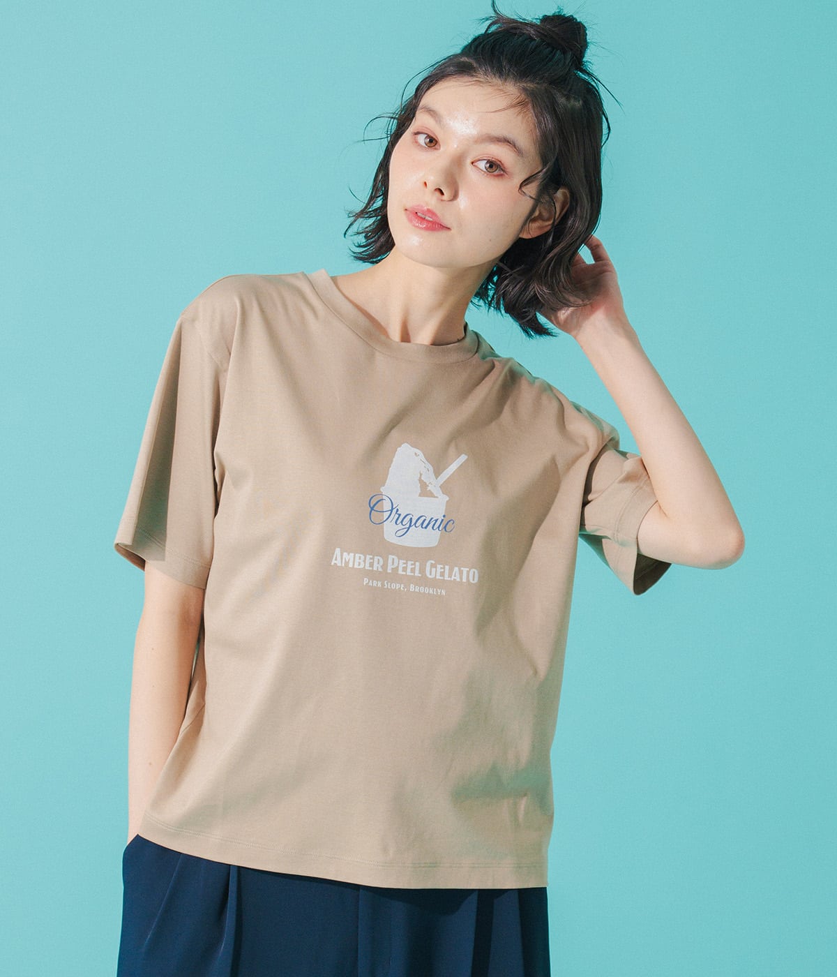 【滑らかな肌触り・着回し】GELATO グラフィックTシャツ