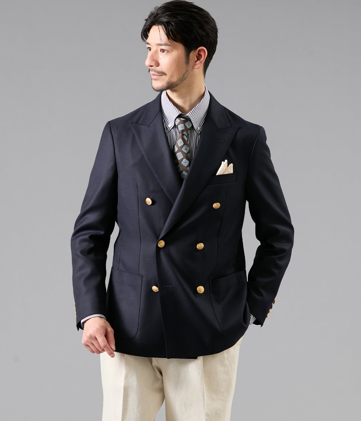 Loro Piana 365 バスケット ダブルブレストブレザー