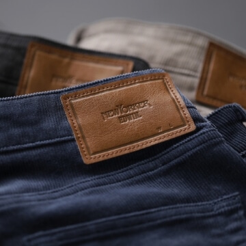 EDWINコラボネームの合皮革パッチ
