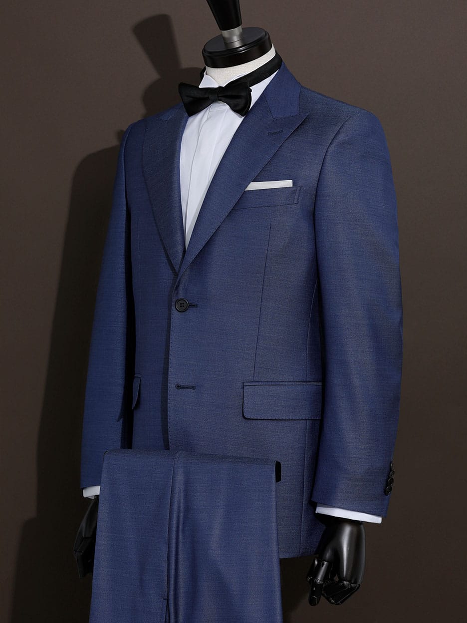 【CERRUTI SilkLight】ピンドット / マンハッタンモデルピークドラペルスーツ(2ボタン・ノータック)|ファッション通販のNY.ONLINE
