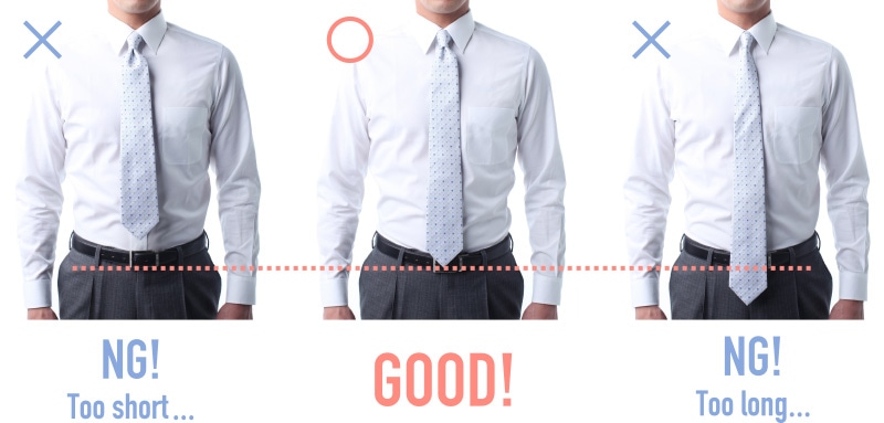 ネクタイのベストな長さについて