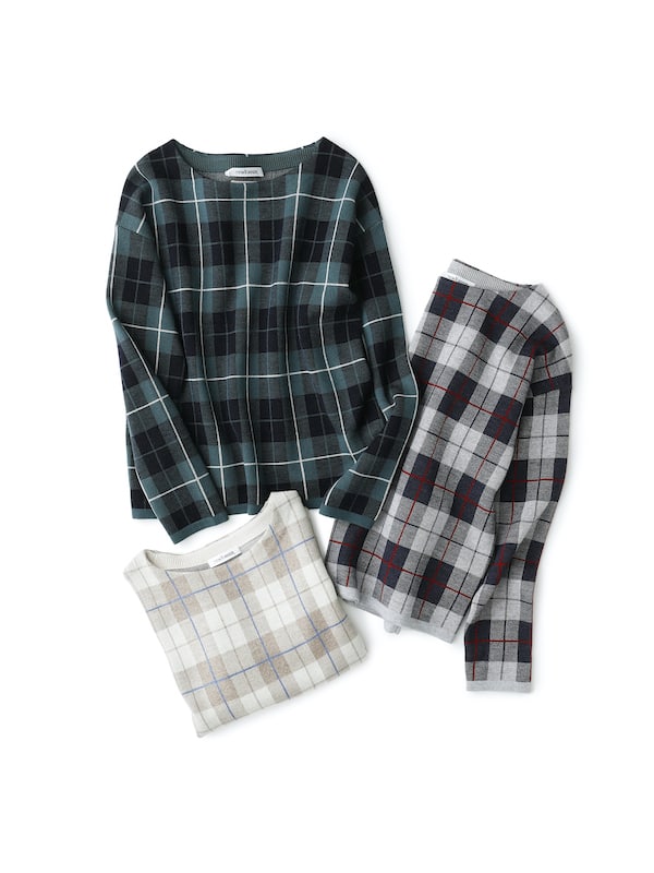Premium Days Knit/チェックニットプルオーバー｜ファッション通販のNY.ONLINE