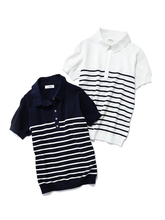 おとなニットポロボーダー|ファッション通販のNY.ONLINE