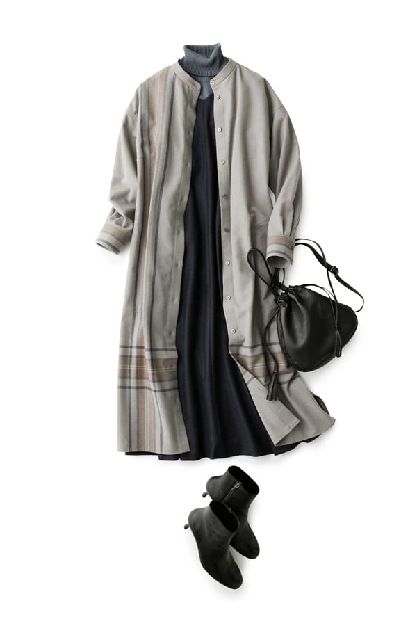 ドレスはボタンを開けてアウター風の着こなしを楽しんで｜ファッション通販のNY.online