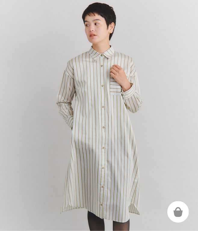 ［ACAR CALVIA］Stripe シャツワンピース