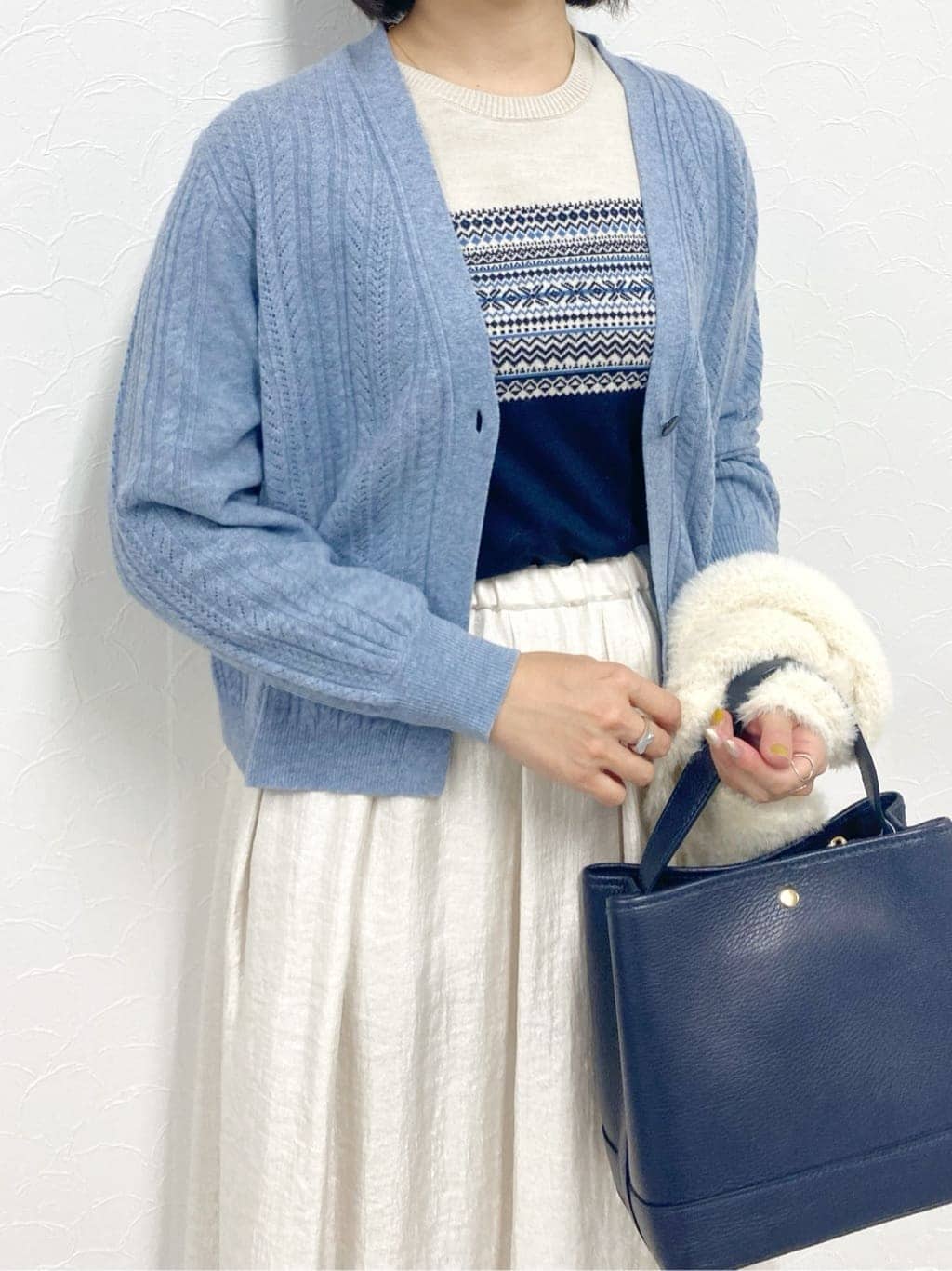 花柄ワンピ×ネイビージャケット｜ファッション通販のNY.online